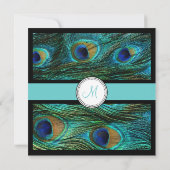 PixDezines-Pfau/Tagesgeschehen+Hintergrund Save The Date (Rückseite)