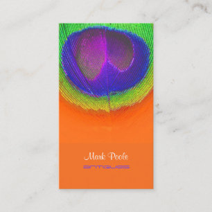 PixDezines Pfauauge/-kobalt+Smaragd Visitenkarte