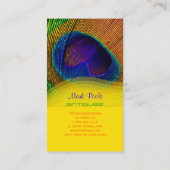 PixDezines Pfauenfeder/Auge Visitenkarte (Rückseite)