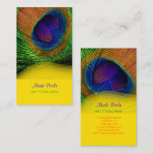 PixDezines Pfauenfeder/Auge Visitenkarte (Vorne/Hinten)