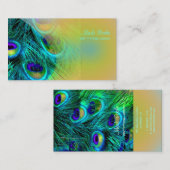 PixDezines Pfauenfeder/psychedelisch Visitenkarte (Vorne/Hinten)