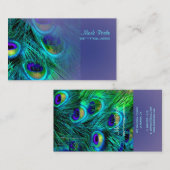 PixDezines Pfauenfeder/psychedelisch Visitenkarte (Vorne/Hinten)