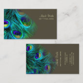 PixDezines Pfauenfeder/psychedelisch Visitenkarte (Vorne/Hinten)