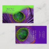 PixDezines PfauenfederVisitenkarten Visitenkarte (Vorne/Hinten)