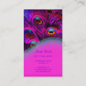 PixDezines PfauenfederVisitenkarten Visitenkarte (Rückseite)