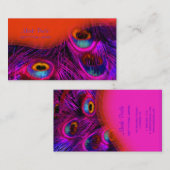 PixDezines PfauenfederVisitenkarten Visitenkarte (Vorne/Hinten)