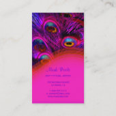 PixDezines PfauenfederVisitenkarten Visitenkarte (Rückseite)