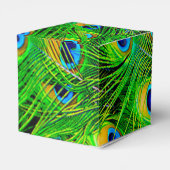 PixDezines Pfauengefechte/Degenakzent Farbe Geschenkschachtel (Rückseite)