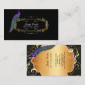 PixDezines Pfauenpfau-Wirbel Visitenkarte (Vorne/Hinten)