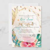 PixDezines Pineapples Bat Mitzvah Einladung (Rückseite)