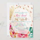 PixDezines Pineapples Bat Mitzvah Einladung (Rückseite)