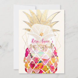 PixDezines Pineapples Bat Mitzvah Einladung