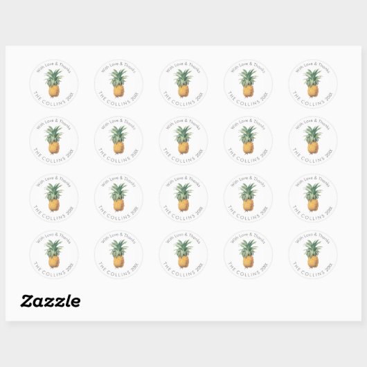 PixDezines Pineapples Danke, Stickers (Blatt)