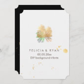 PixDezines pinecones/Imitats Gold Foil/DIY Hinterg Einladung (Vorne/Hinten)