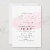 PixDezines Pink Brautparty Wasserfarbe Champagner Einladung (Vorderseite)