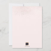 PixDezines Pink Champagnerbläschen Brunch+Bubbly Einladung (Rückseite)