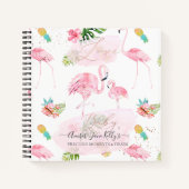 PIXDEZINES PINK FLAMINGOS BABY'S ERSTE NOTIZBLOCK (Vorderseite)