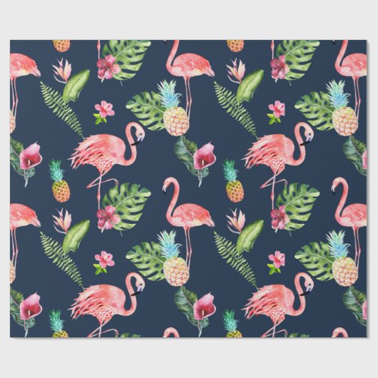 PixDezines PINK FLAMINGOS| JEDER HINTERGRUND Geschenkpapier (Flach)