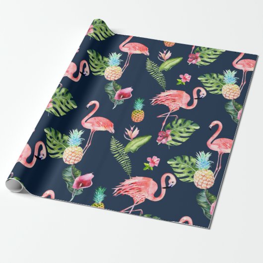PixDezines PINK FLAMINGOS| JEDER HINTERGRUND Geschenkpapier (Ungerollt)