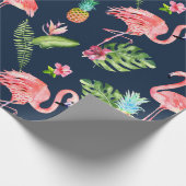 PixDezines PINK FLAMINGOS| JEDER HINTERGRUND Geschenkpapier (Ecke)