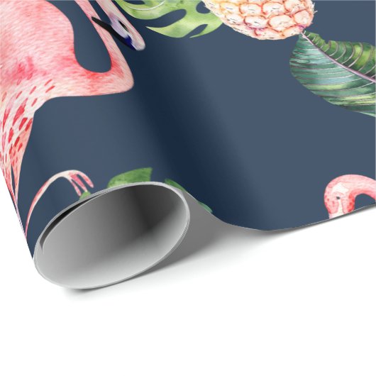 PixDezines PINK FLAMINGOS| JEDER HINTERGRUND Geschenkpapier (Rolleneckpunkt)