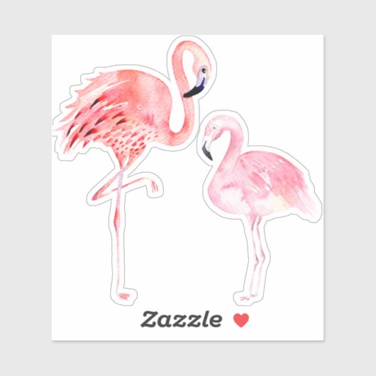 PixDezines Pink Flamingos, Mommy+baby Aufkleber (Blatt)