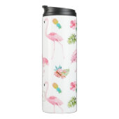 PixDezines Pink Flamingos+Tropical Foliage Thermosbecher (Nach rechts gedreht)