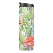 PixDezines Pink Flamingos+Tropical Foliage Thermosbecher (Nach rechts gedreht)