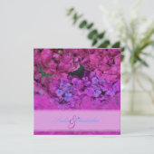 PixDezines Pink/Fuschia Hydrangea Einladung (Stehend Vorderseite)