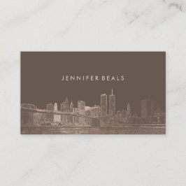 PixDezines Pink Gold NYC Skyline/DIY Hintergrund Visitenkarte