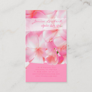 PixDezines PINK KONA PLUMERIAS Visitenkarte