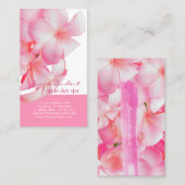 PixDezines PINK KONA PLUMERIAS Visitenkarte (Vorne/Hinten)
