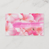 PixDezines PINK KONA PLUMERIAS Visitenkarte (Rückseite)