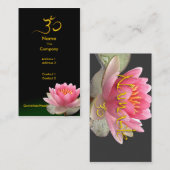 PixDezines Pink Lotus, meditative Heiler Visitenkarte (Vorne/Hinten)