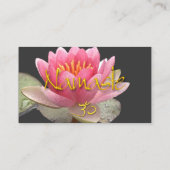 PixDezines Pink Lotus, meditative Heiler Visitenkarte (Rückseite)