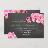 PixDezines Pink maui Orchideen/Empfang-Karten Begleitkarte (Vorne/Hinten)
