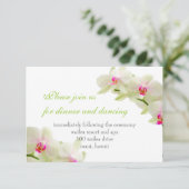 PixDezines Pink maui Orchideen/Empfang-Karten Einladung (Stehend Vorderseite)