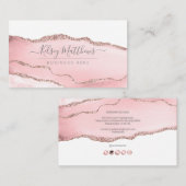 PixDezines Pink Muave Wasserfarbenator Visitenkarte (Vorne/Hinten)