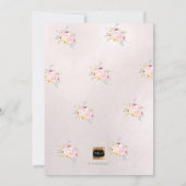 PixDezines Pink Peonies Watercolor Bat Mitzvah Einladung (Rückseite)