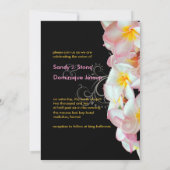 PixDezines Pink Plumeria+Wirbel/DIY Hintergrund Einladung (Rückseite)