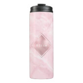 PixDezines PINK QUARTZ MARBLE Thermosbecher (Vorderseite)