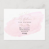 PixDezines Pink UAWG Einladungspostkarte (Rückseite)