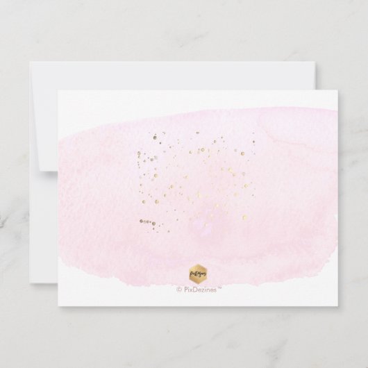 PixDezines Pink Wasserfarbe Trauzeugin Einladung (Rückseite)