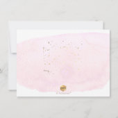 PixDezines Pink Wasserfarbe wird Sie .. Braut Einladung (Rückseite)