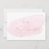 PixDezines Pink Wasserfarbe wird Sie .. Braut Einladung (Vorderseite)