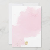 PixDezines Pink Watercolor Swatch Christening Einladung (Rückseite)