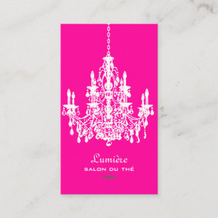 PixDezines Pink+White Kronleuchter/DIY Hintergrund Visitenkarte
