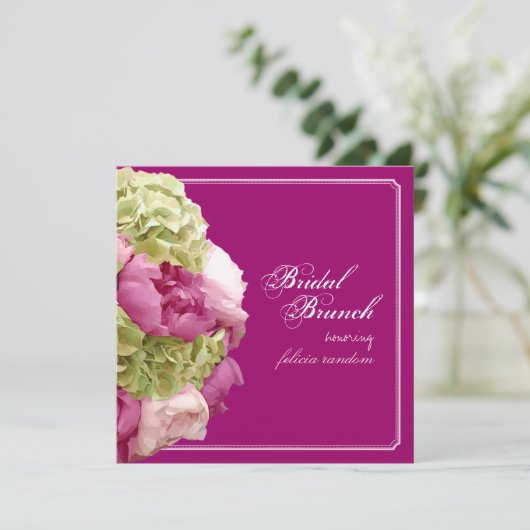 PixDezines-Pinkerbäume/Hydrangeas/Tageereignis Einladung (Stehend Vorderseite)