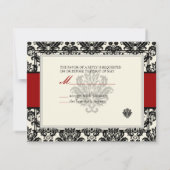 PixDezines Piqué, Damask RSVPs benötigen 12x18 läd RSVP Karte (Rückseite)