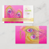 PixDezines Pizzazz Pfauenfeder für Langlebigkeit Visitenkarte (Vorne/Hinten)